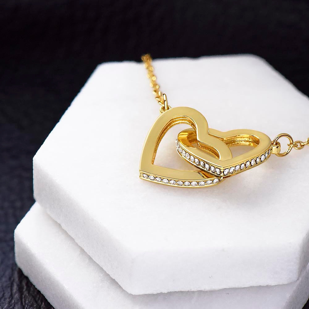 Customize Daughter-Interlocking Hearts Necklace