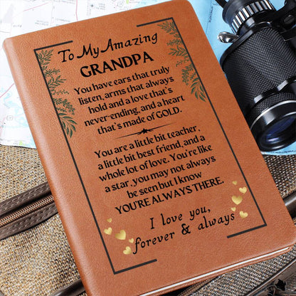 My Amazing Grandpa- Graphic Leather Journal