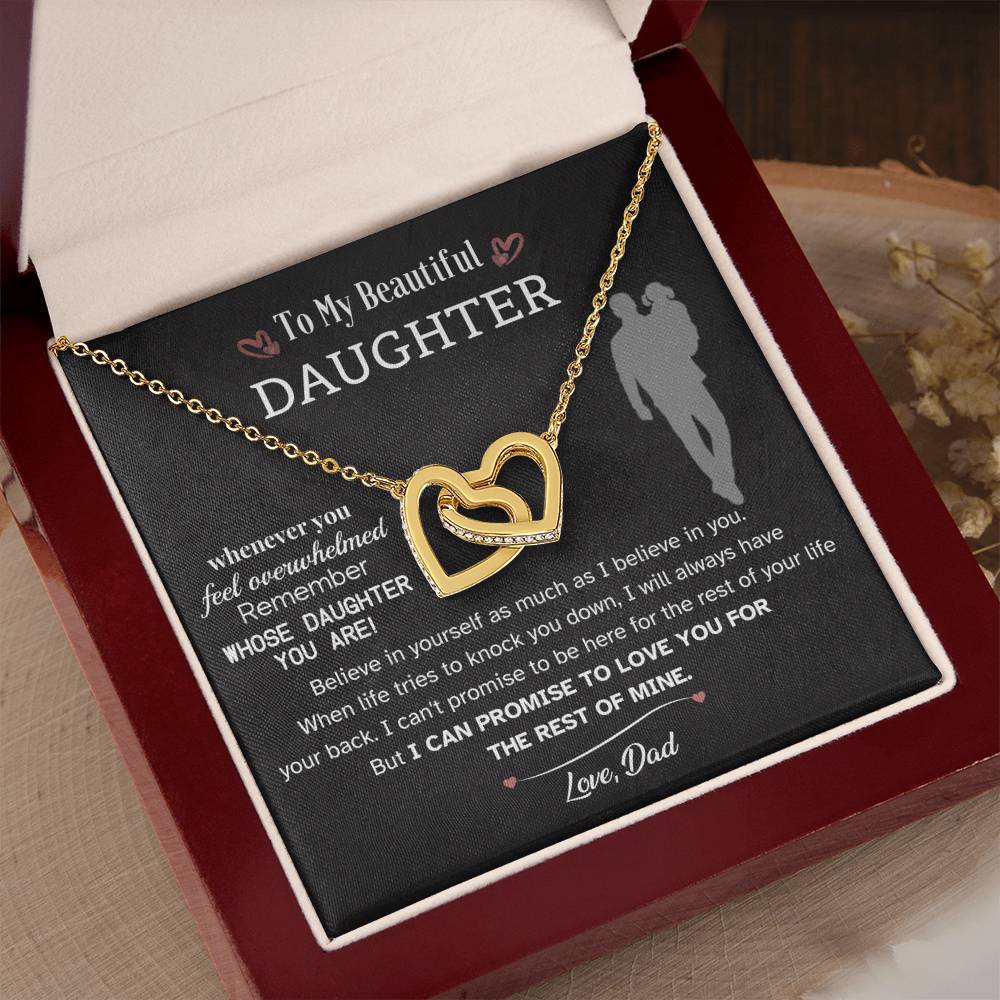 Remember whose Daughter you are- Interlocking Hearts Necklace