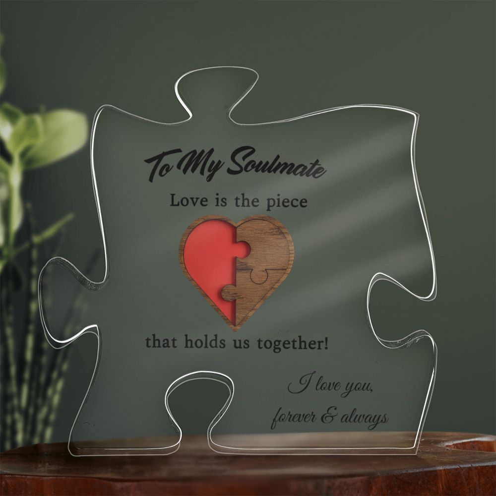 Love is the piece-Printed Acrylic Puzzle Plaque