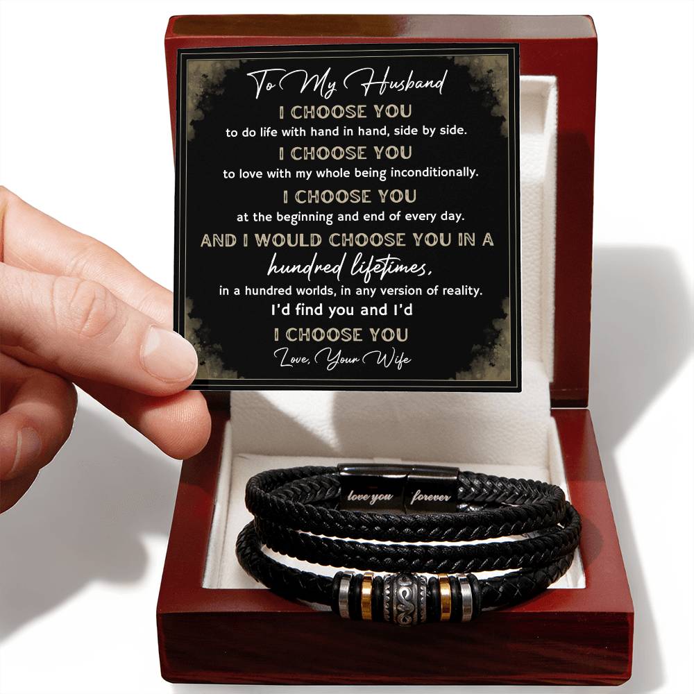 I Choose You- Mens "love you forever" Bracelet