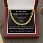 Remember I LOVE YOU-Mens Link Chain Necklace