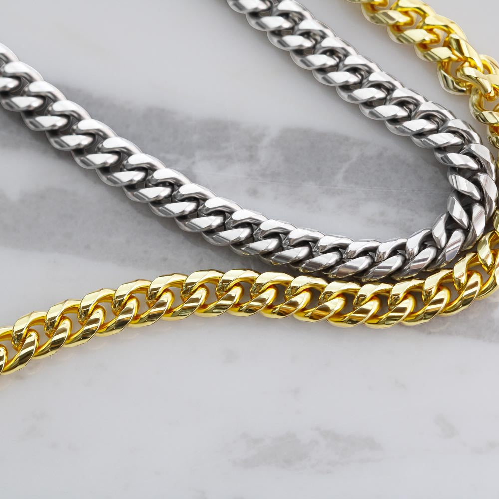 If Fate whispers to you- Mens chain link necklace
