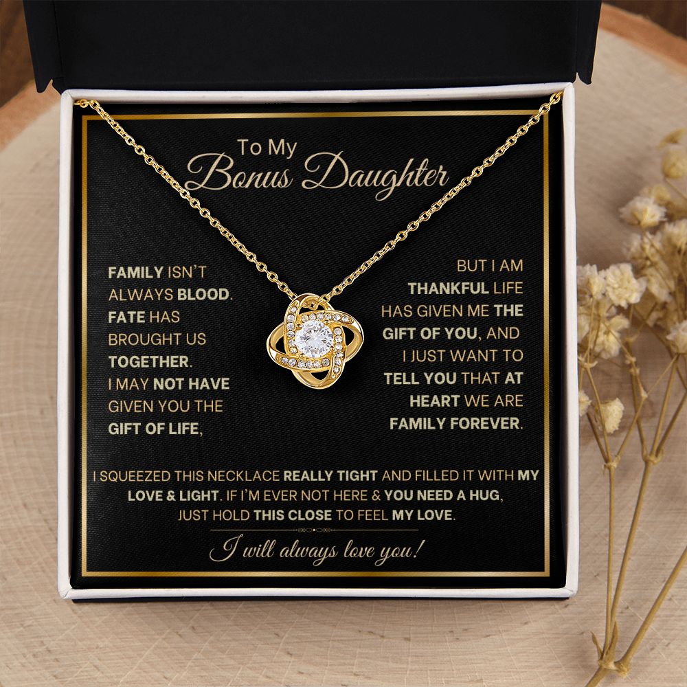 Bonus Daughter-Fate brought us together-Love Knot Necklace