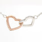 My heart you'll always reside-Interlocking Hearts Necklace