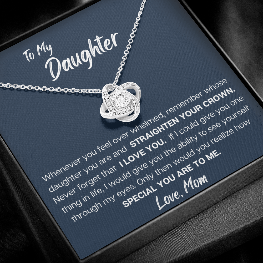Daughter-Straighten your Crown-Love Knot Necklace