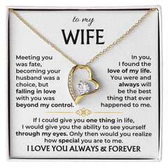 To My Wife - Falling in Love Necklace for Her - Anniversary Gift for Wife
