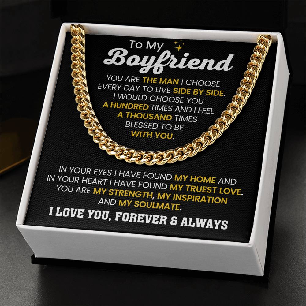 To My Boyfriend - You Are My Soulmate - Necklace Gift for Anniversary