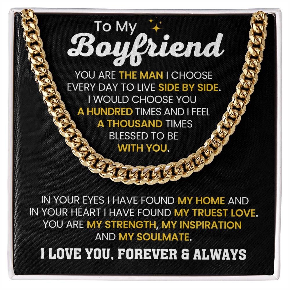 To My Boyfriend - You Are My Soulmate - Necklace Gift for Anniversary