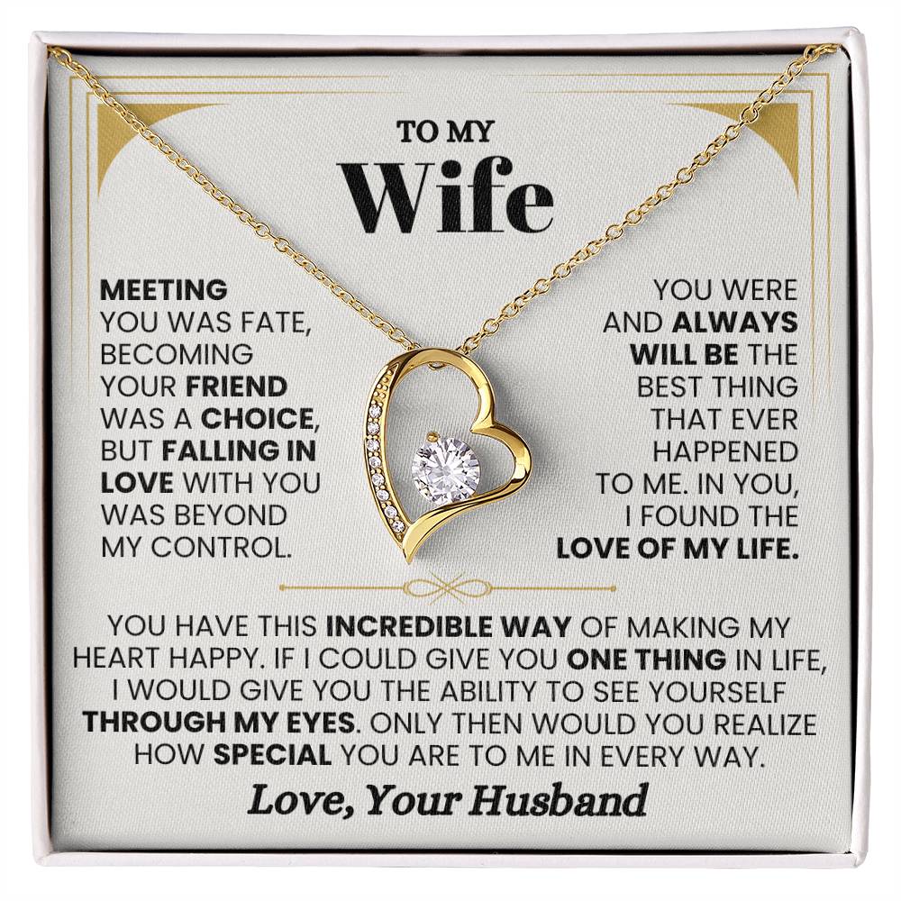 Gift for Wife from Husband - Anniversary Necklace Gift for Her