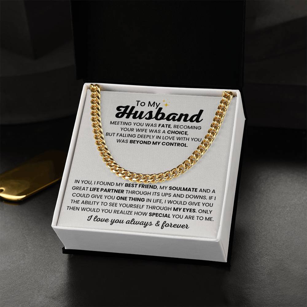 To My Husband Necklace - Falling Deeply In Love With You - Anniversary Gift for Him