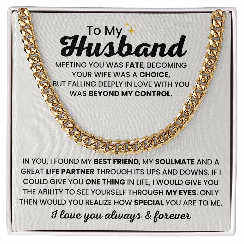 To My Husband Necklace - Falling Deeply In Love With You - Anniversary Gift for Him