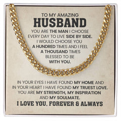 Anniversary Gift for Husband – You Are My Man Necklace