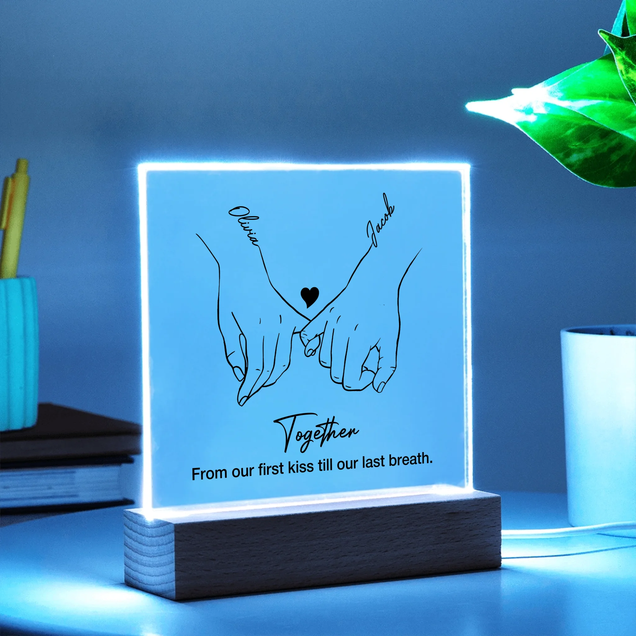 Acrylic Square with LED Base 11