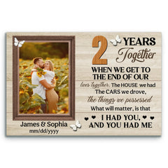 Custom Canvas Prints, 2nd Anniversary Gift, Wedding Anniversary, Custom Photo Gifts For Couples, When We Get To The End Of Our Lives Together