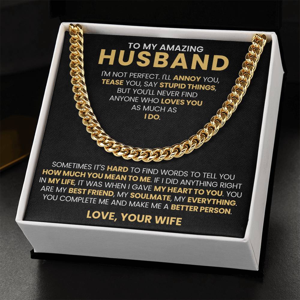 To My Husband – You're My Everything -  Anniversary Gift Jewelry