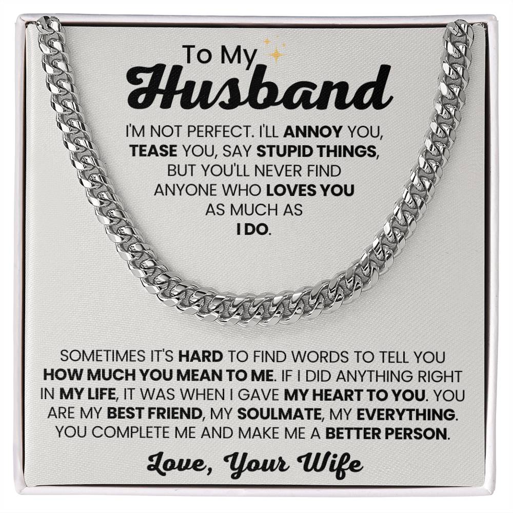 Husband Anniversary Jewelry Gift – You're My Everything Necklace