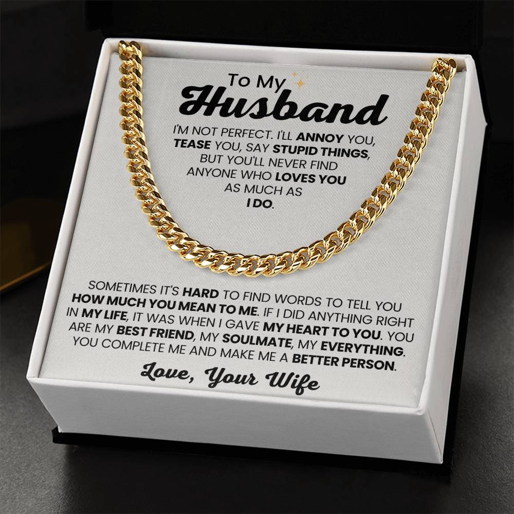 Husband Anniversary Jewelry Gift – You're My Everything Necklace