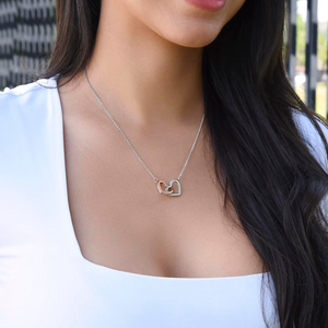 Customize Daughter-Interlocking Hearts Necklace