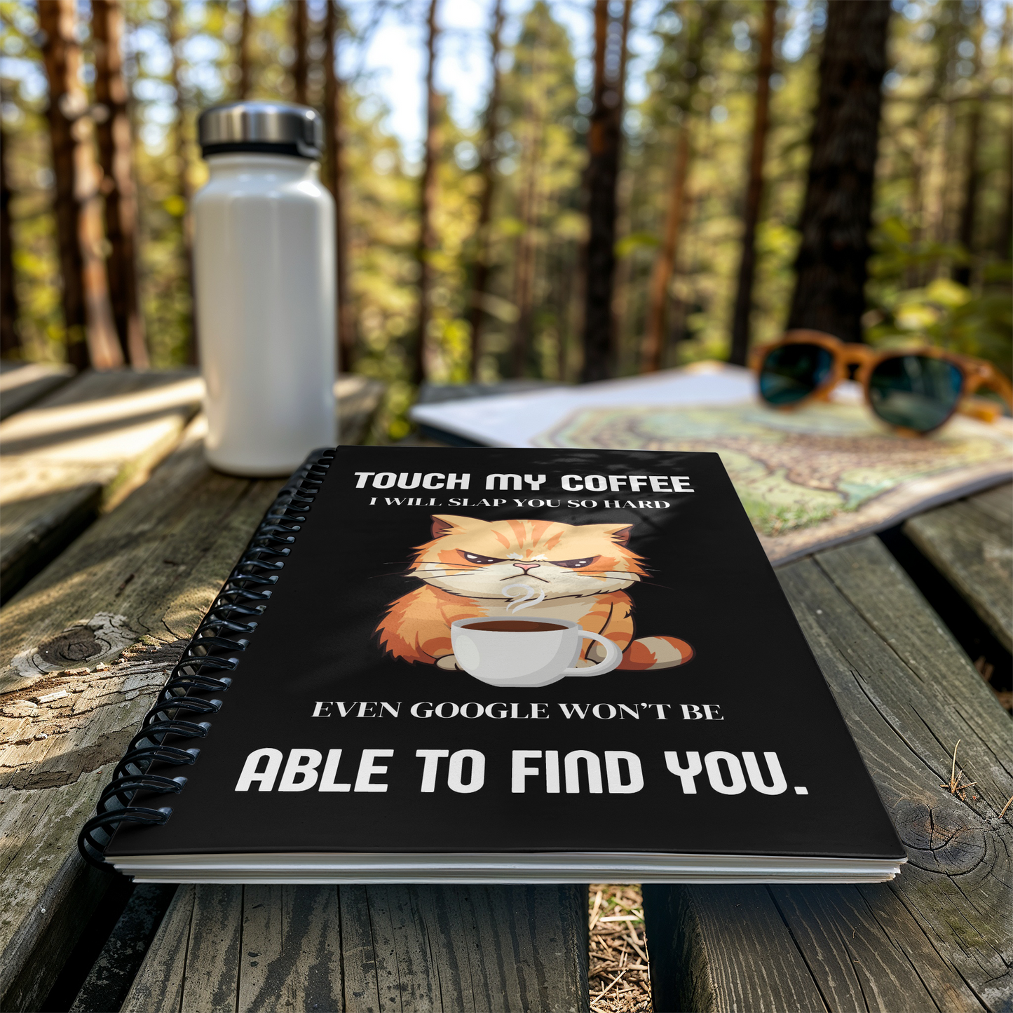 Touch My Coffee-Graphic Spiral Notebook