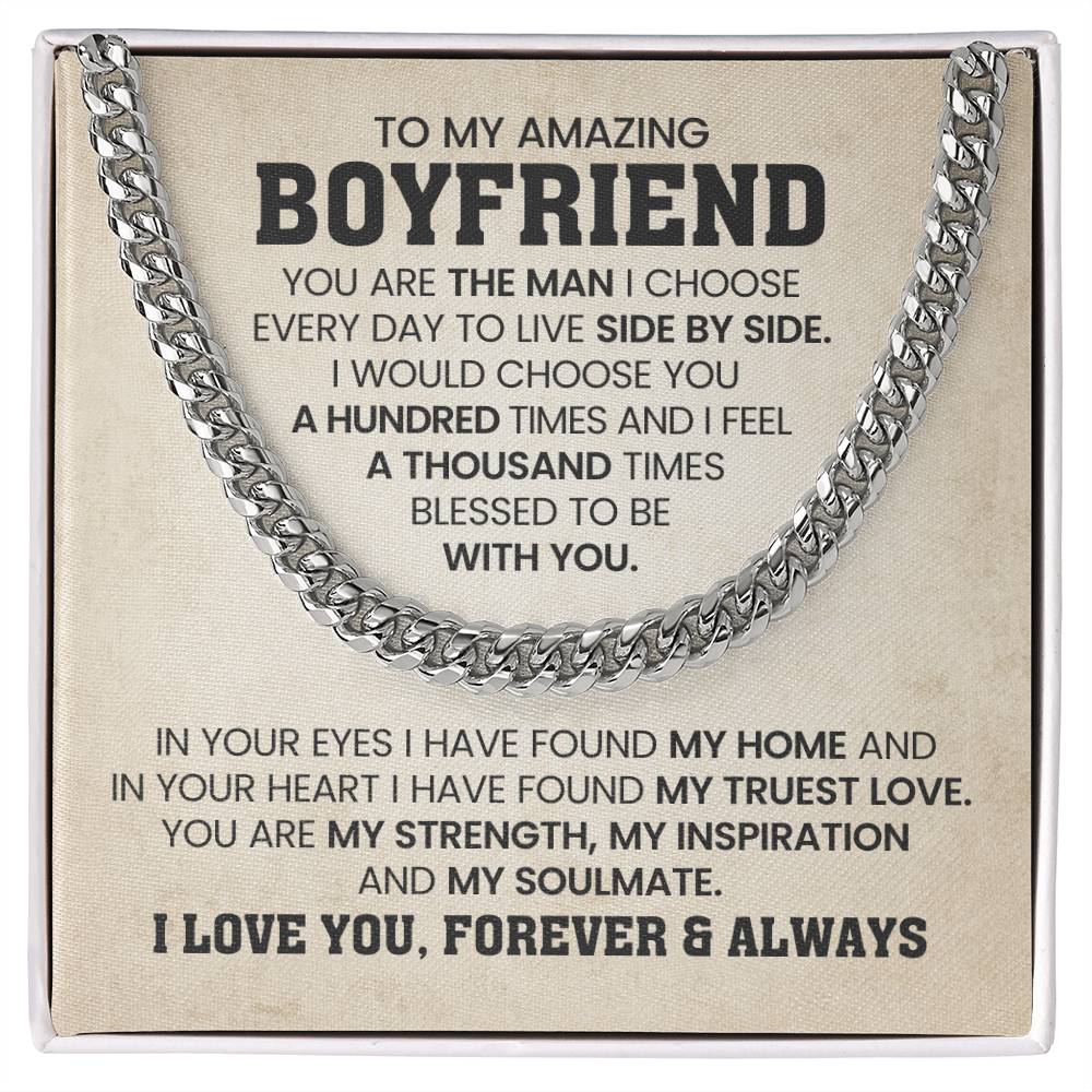 To My Amazing Boyfriend – You're My Man - Anniversary Gift for Him