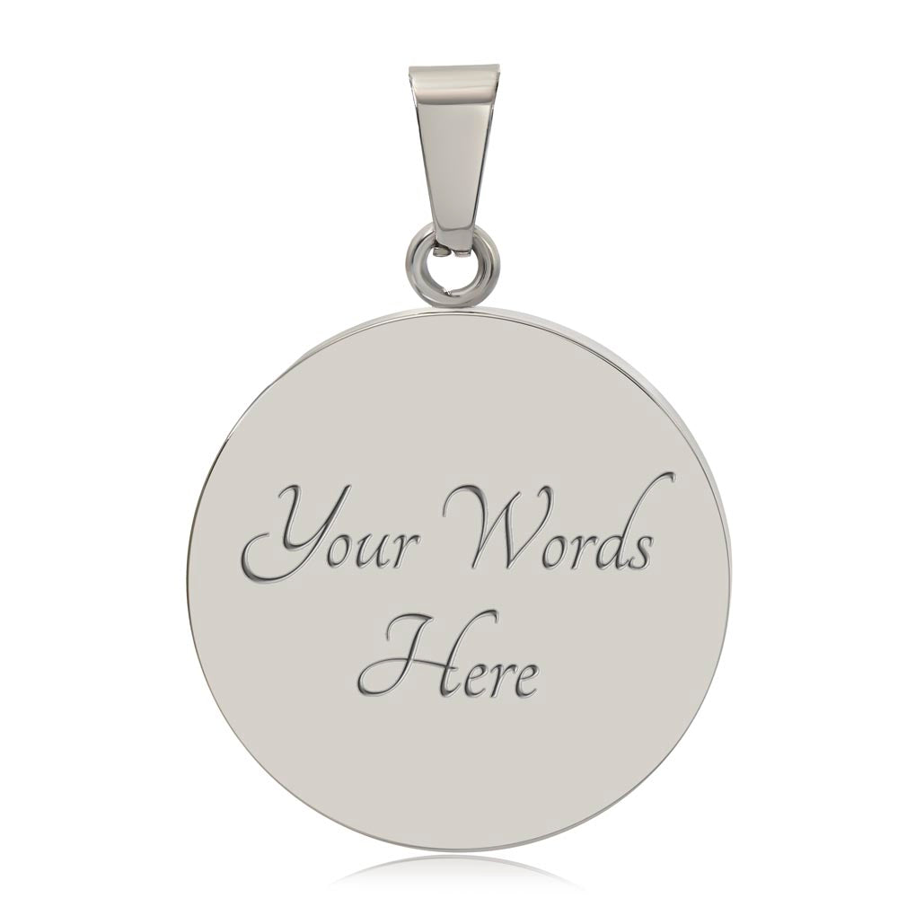 My Mind Talks To You-Graphic Circle Pendent
