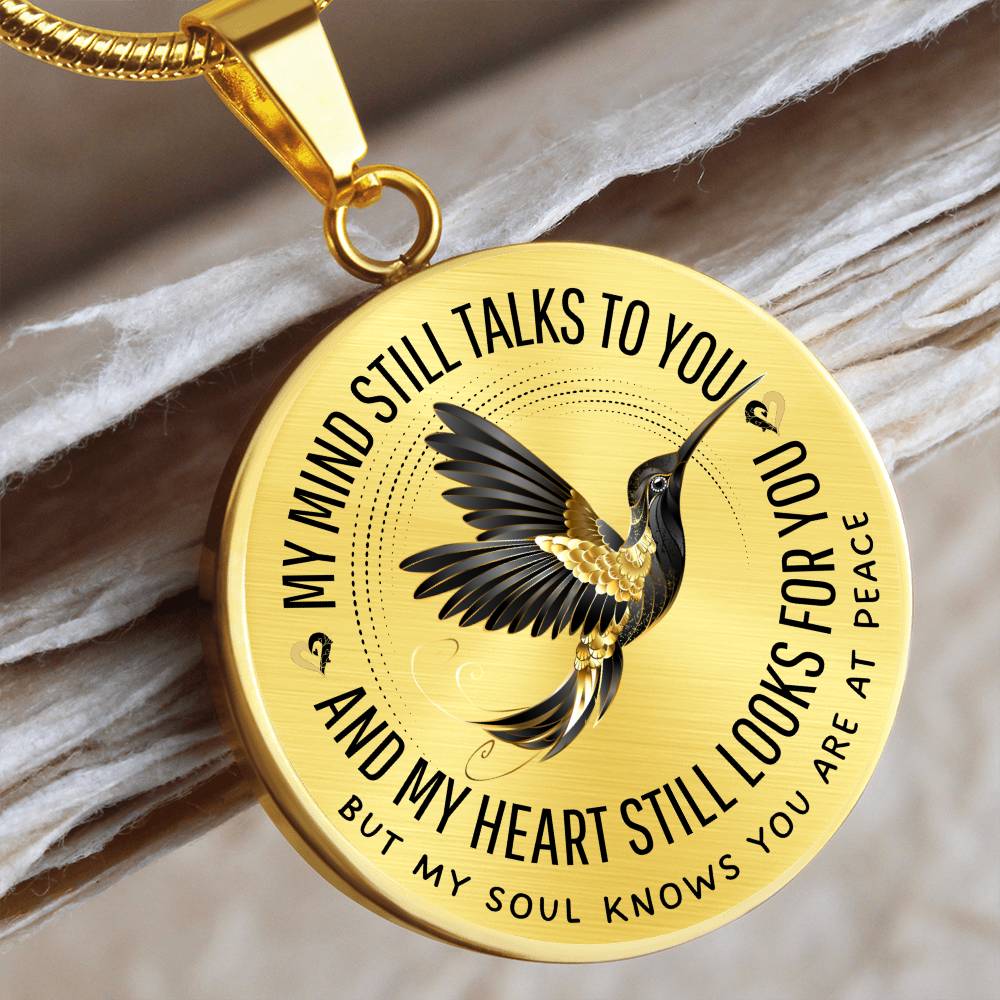 My Mind Talks To You-Graphic Circle Pendent