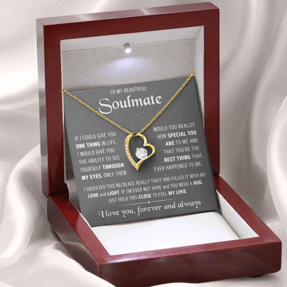 To My Soulmate-Squeezed-Forever Love Necklace