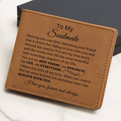 To My Soulmate- Graphic Leather Wallet