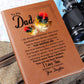 To My Dad- Your Strength Inspires Me- Graphic Leather Journal