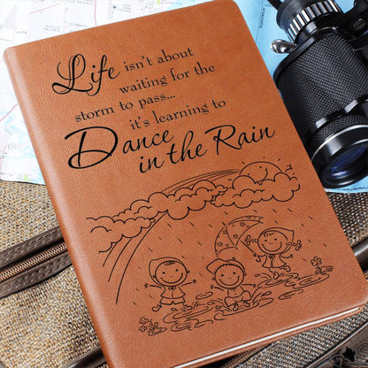 Dance in the Rain-Graphic Leather Journal