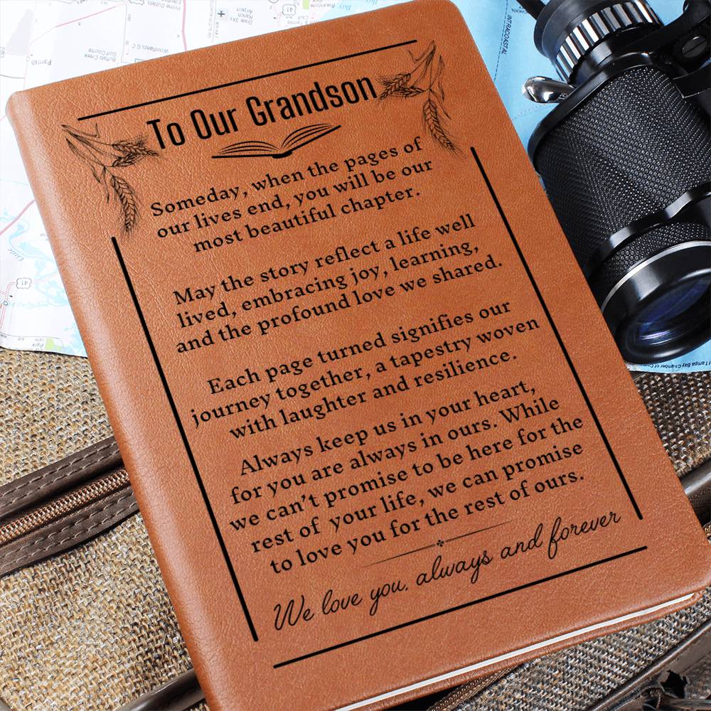 To Our Grandson-Pages of Our Lives-Leather Graphic Journal