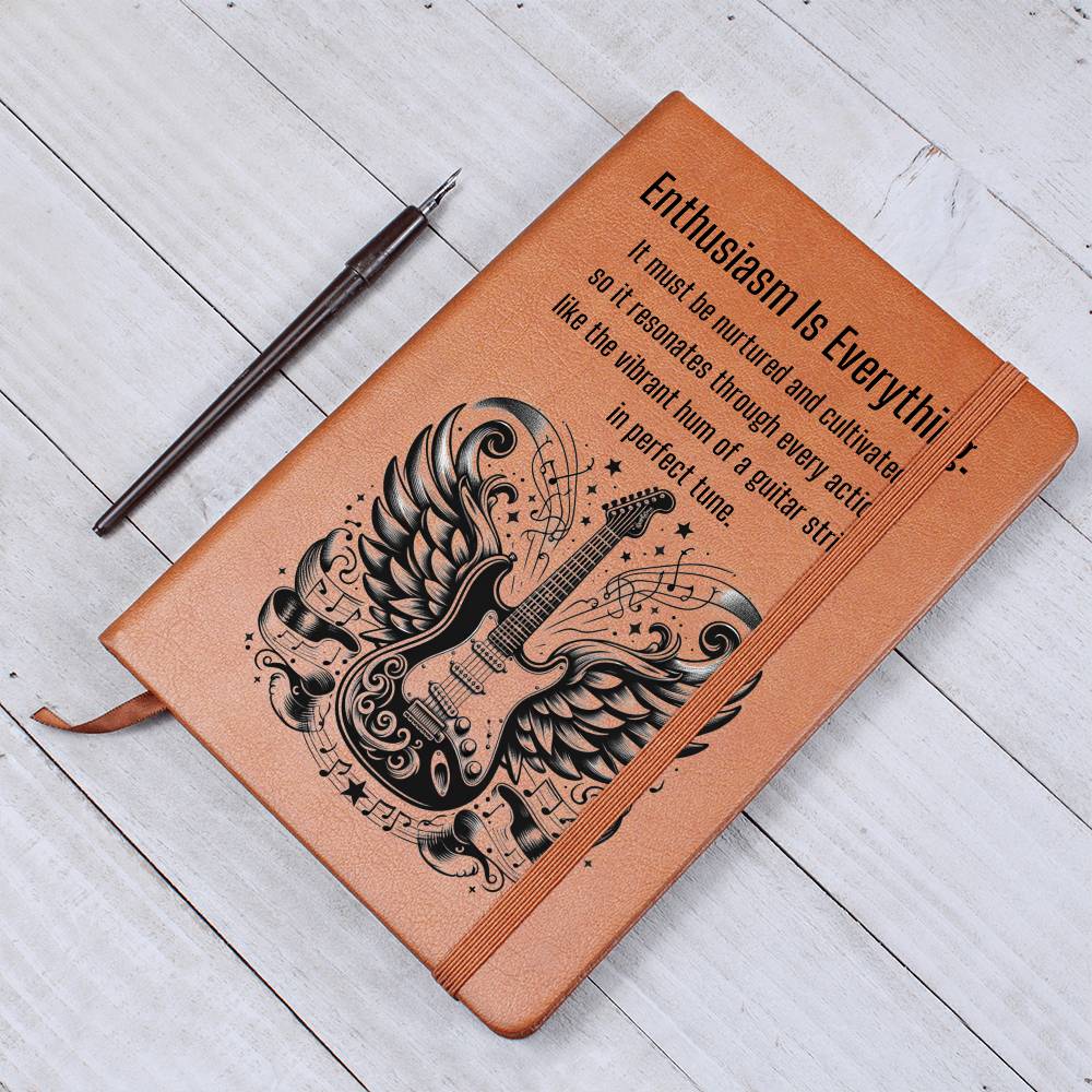 Enthusiasm Is Everything- Graphic Leather Journal