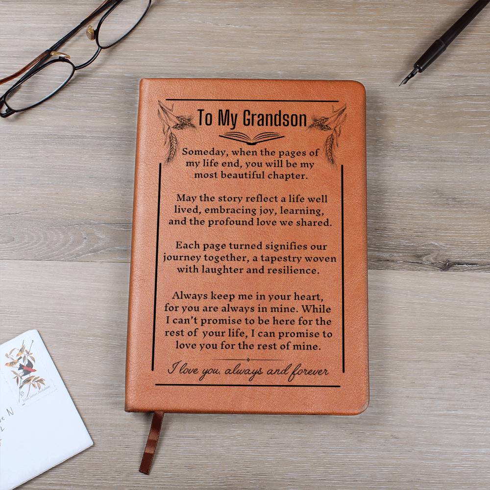 To My Grandson- Beautiful Chapter-Graphic Leather Journal