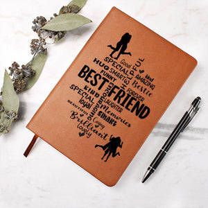 Best Friend- Leather Graphic Journal