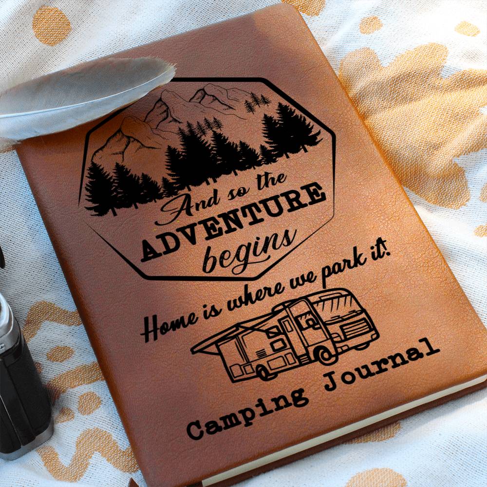 Camping Graphic Leather Journal
