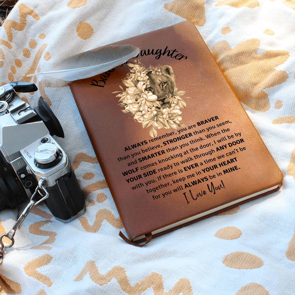 To My Badass Daughter Graphic Leather Journal