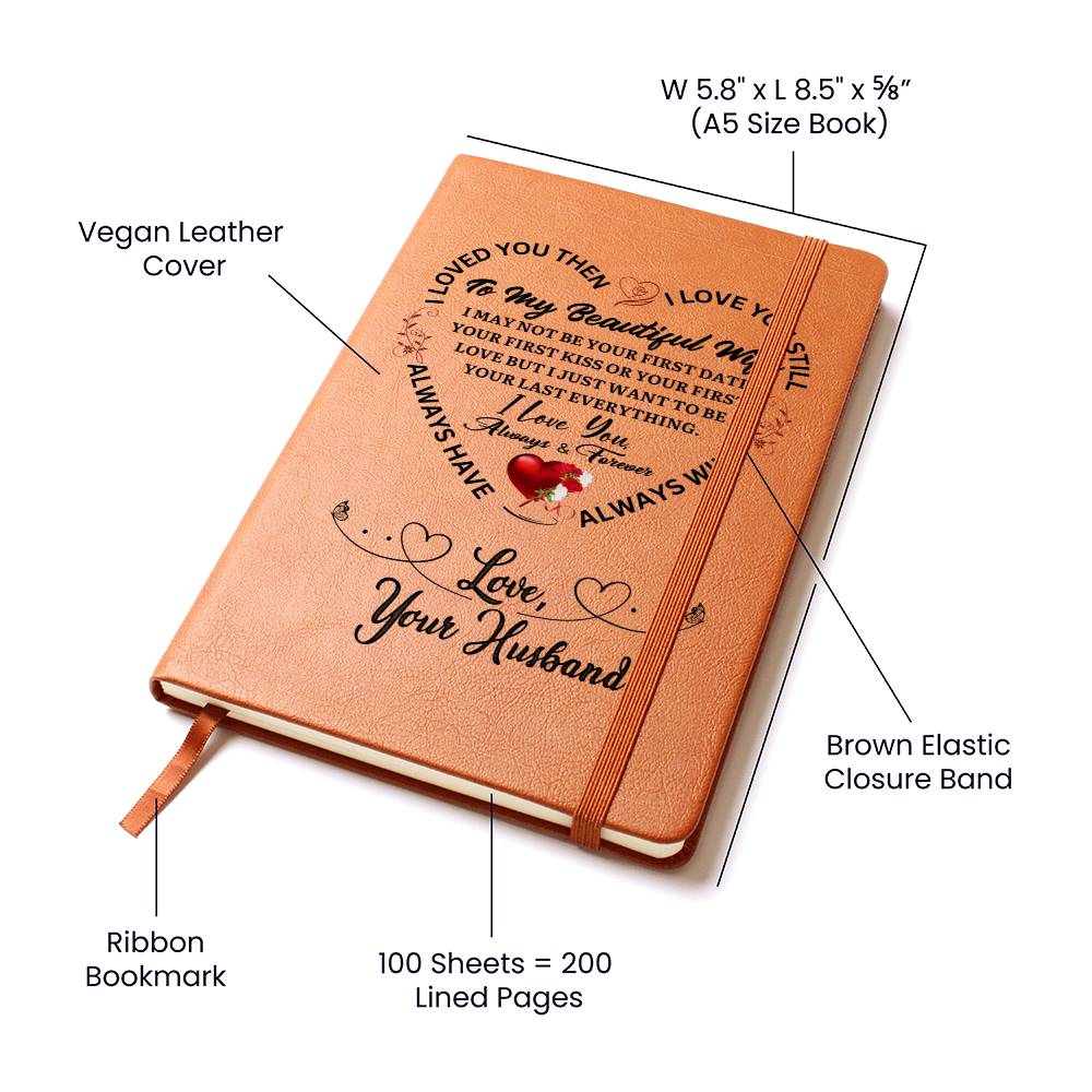 To My Beautiful Wife-Last Everything-Graphic Leather Journal
