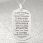 To My Grandson- Always Remember- Engraved Dog Tag Necklace w/Ball Chain