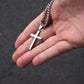 To My Son-Braver than you Believe-Personalize Cuban Chain with Artisan Cross
