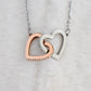 To My Daughter- In My Heart- Love Mom- Interlcoking Hearts Necklace