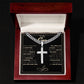 To My Son-Aim for the Skies- Cuban chain with Artisan Cross