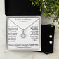 To My Soulmate- Test of Time- Eternal Love Necklace w/Earrings