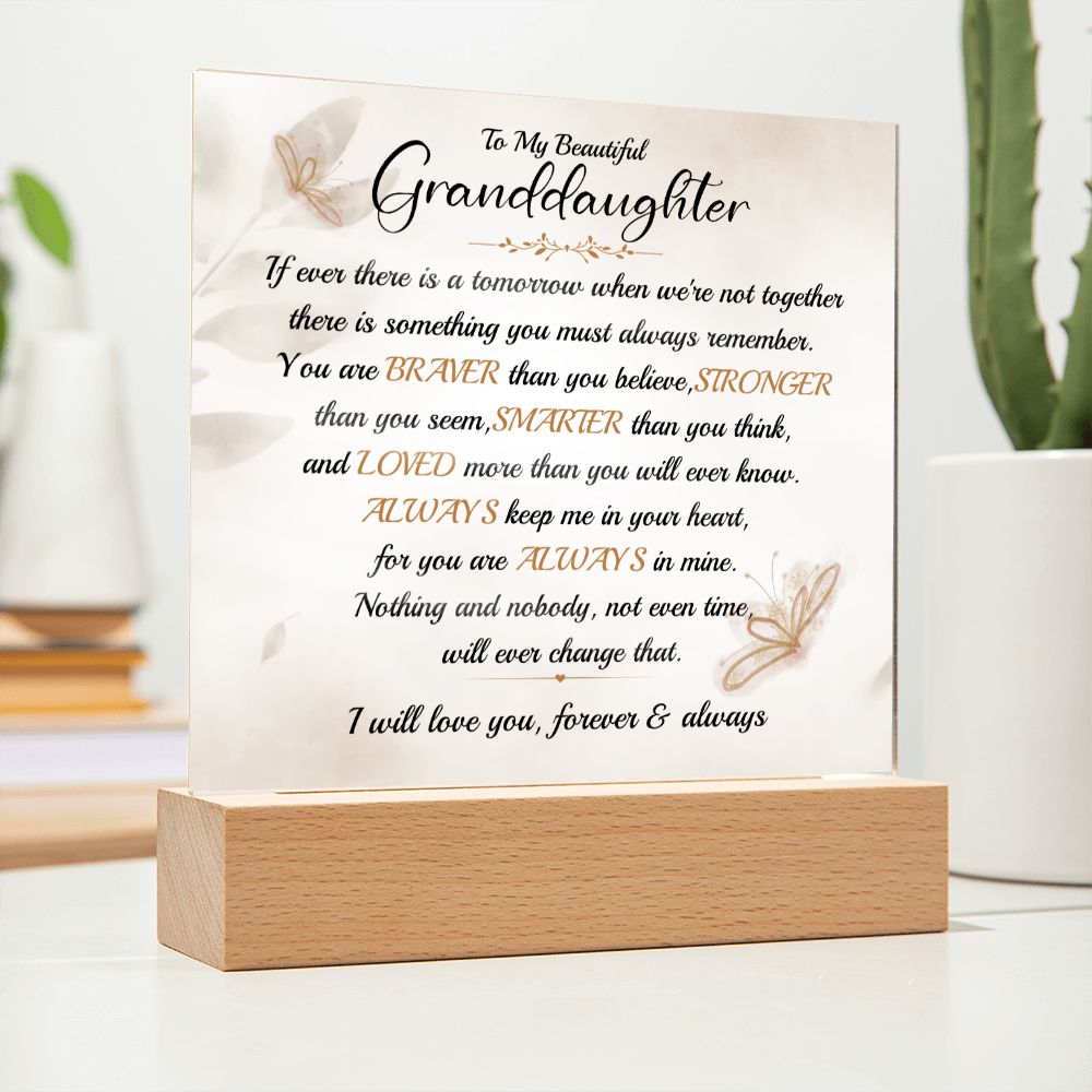 My Granddaughter Square Acrylic Plaque