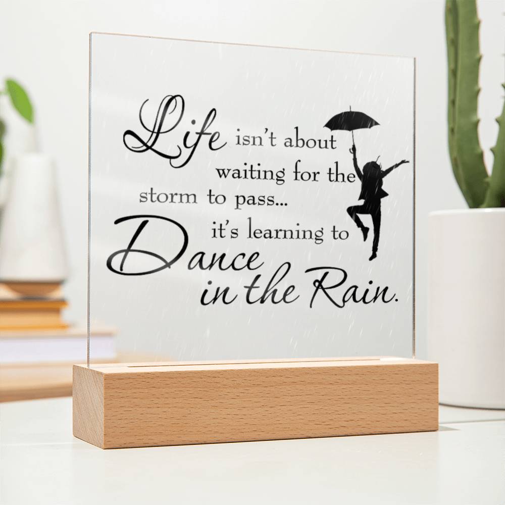 Dance in the Rain-Square Acrylic Plaque