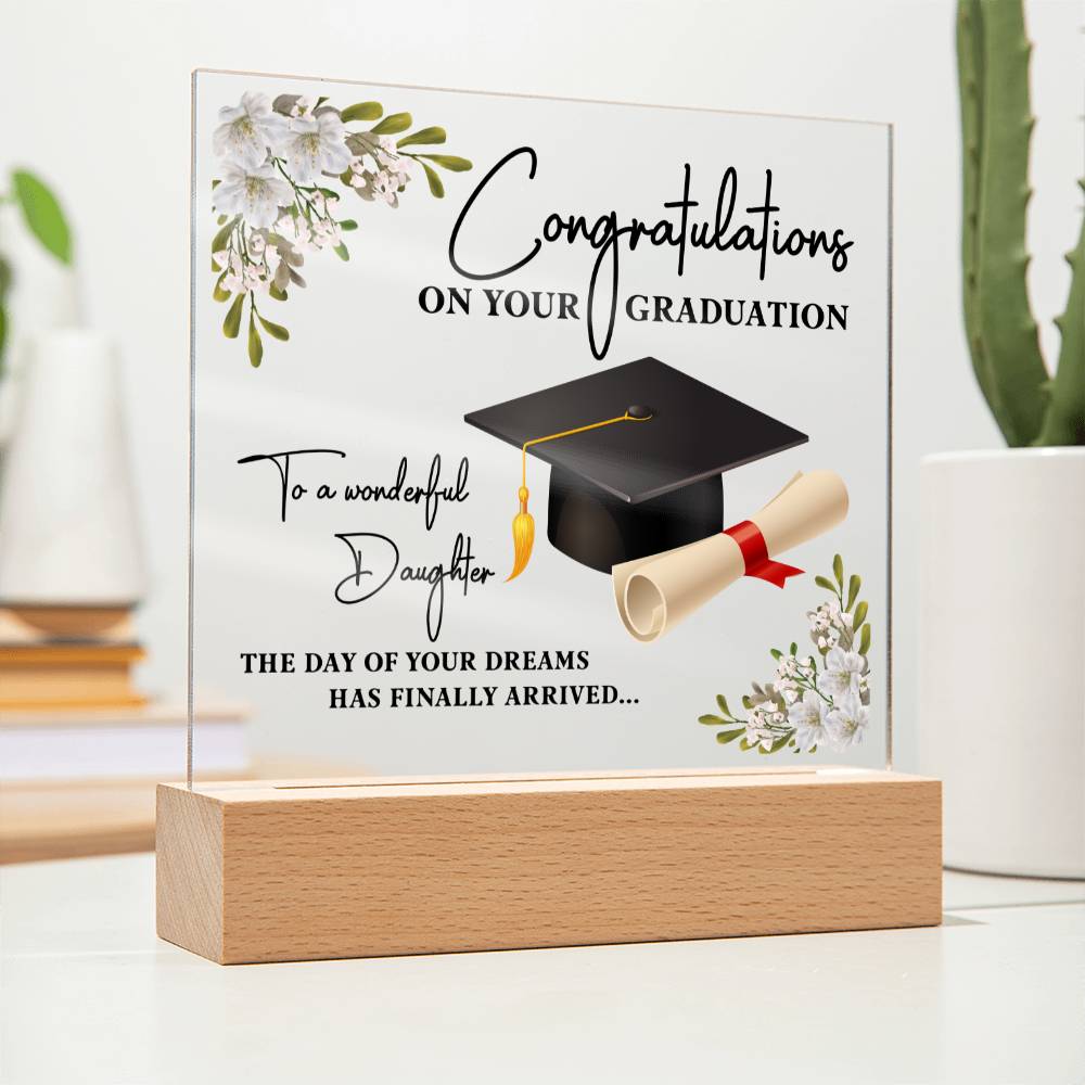 Daughter Graduation- Square Acrylic Plaque