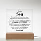 To My Son- Stand Firm- Graphic Square Acrylic Plaque
