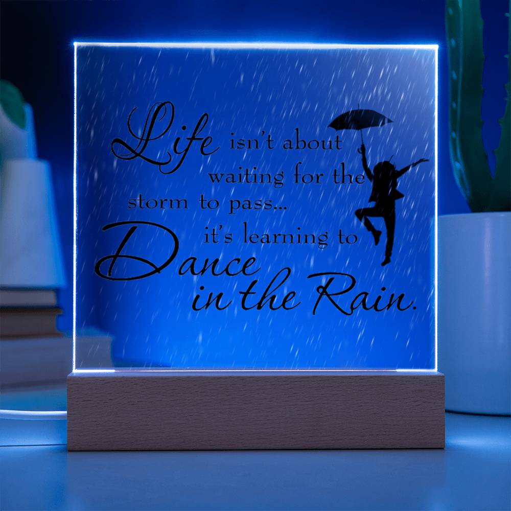 Dance in the Rain-Square Acrylic Plaque