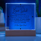 World's Best Dad-Square Acrylic Plaque w/LED