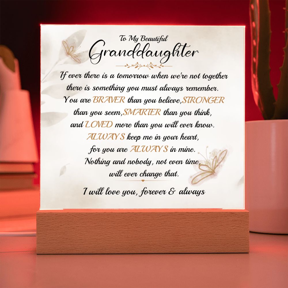 My Granddaughter Square Acrylic Plaque